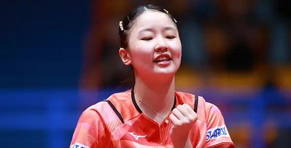 Bild: Die 15-jährige Miwa Harimoto fährt als Nummer drei der japanischen Damen nach Paris (©ITTF)