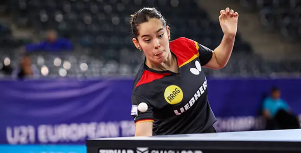 Bild: Stark gekämpft, aber nicht mit Gold belohnt worden: Franziska Schreiner bei der U21-EM (©ETTU)