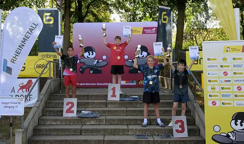 Der Borusse Max Kuhlmann gewinnt Gold bei den Jungen 12(©Borussia Düsseldorf)